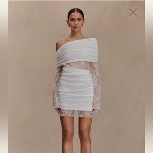 Meshki Luxie
Lace Knit Mini Dress - Ivory